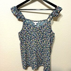 LC Lauren Conrad Floral Blouse - Large